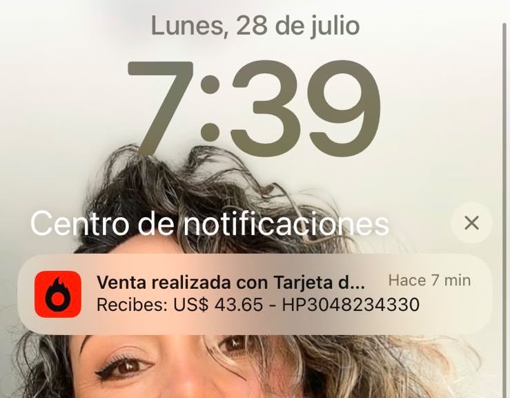 Notificación de venta realizada en Hotmart